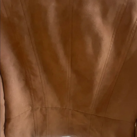 Women’s Brown Suede Zip-Front Jacket - Picture 3 of 5